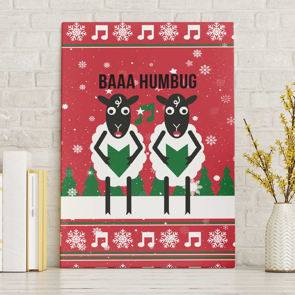 Vintage Sheep Music Christmas Canvas Wall Art Xmas Holiday Patterns - Wonder Print Shop