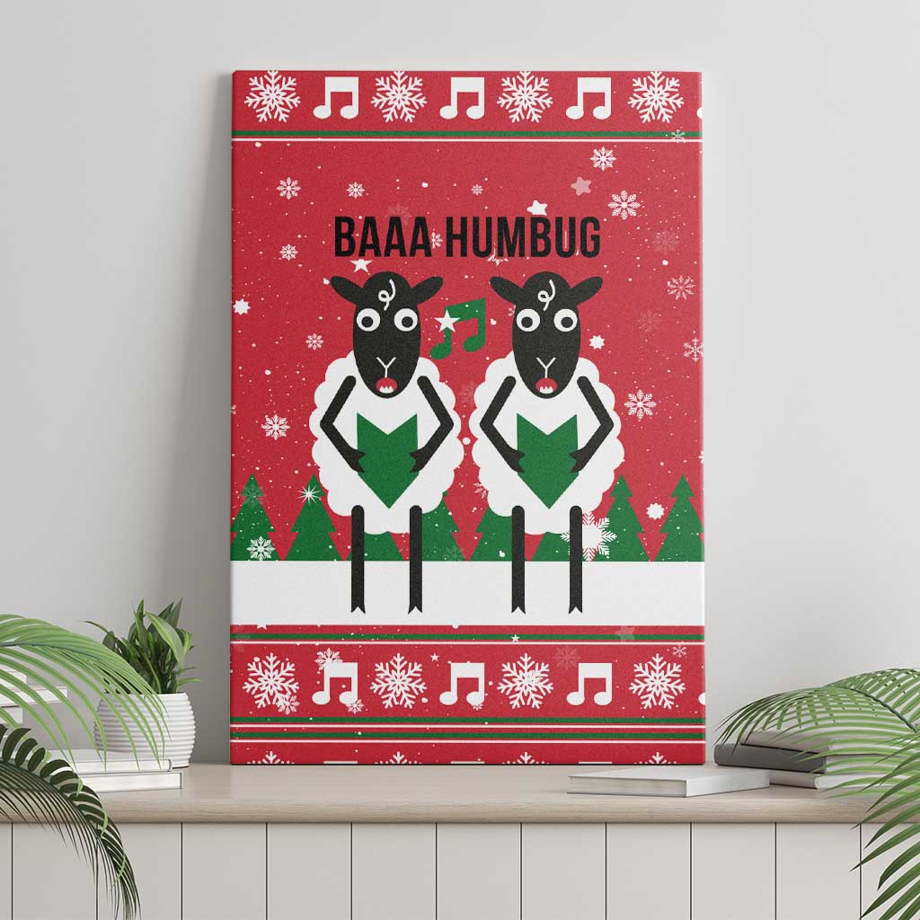 Vintage Sheep Music Christmas Canvas Wall Art Xmas Holiday Patterns - Wonder Print Shop