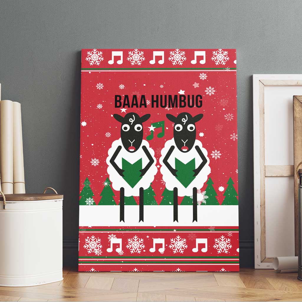 Vintage Sheep Music Christmas Canvas Wall Art Xmas Holiday Patterns - Wonder Print Shop
