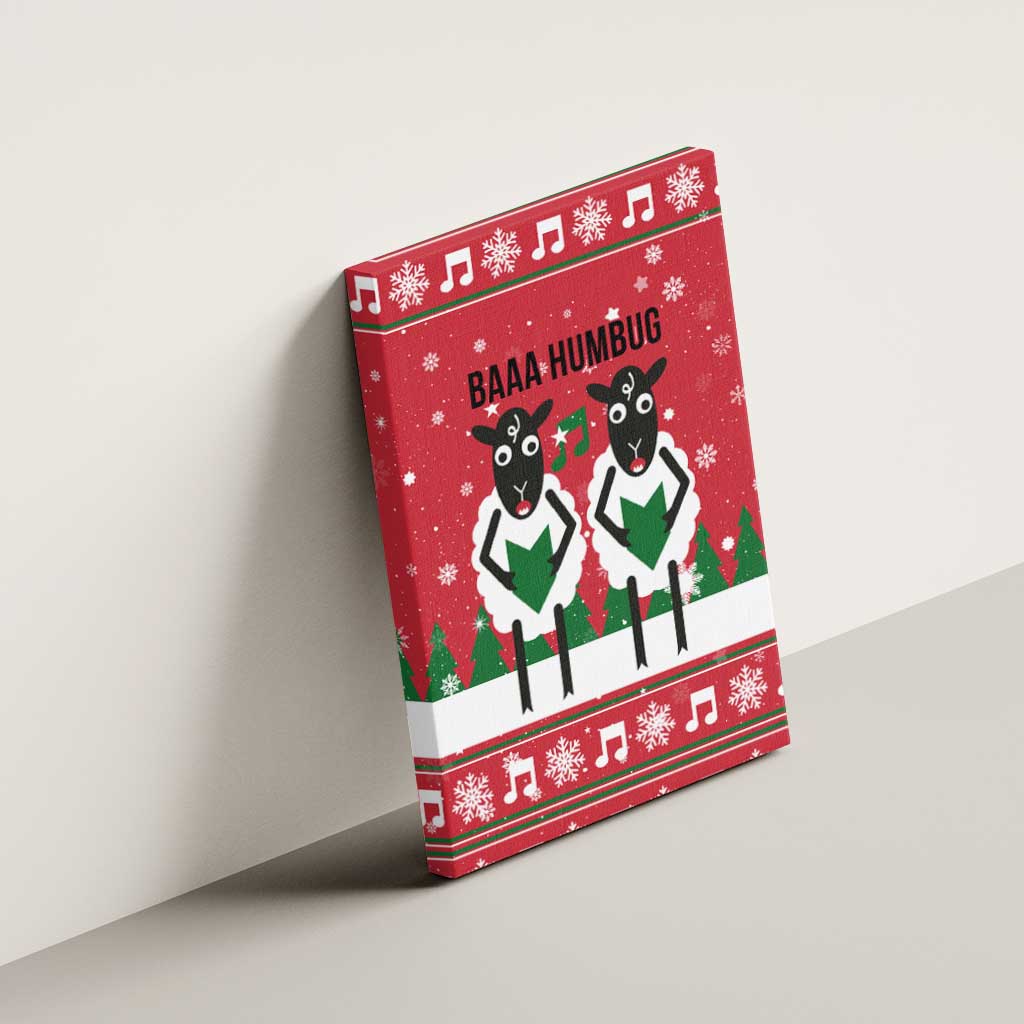 Vintage Sheep Music Christmas Canvas Wall Art Xmas Holiday Patterns - Wonder Print Shop
