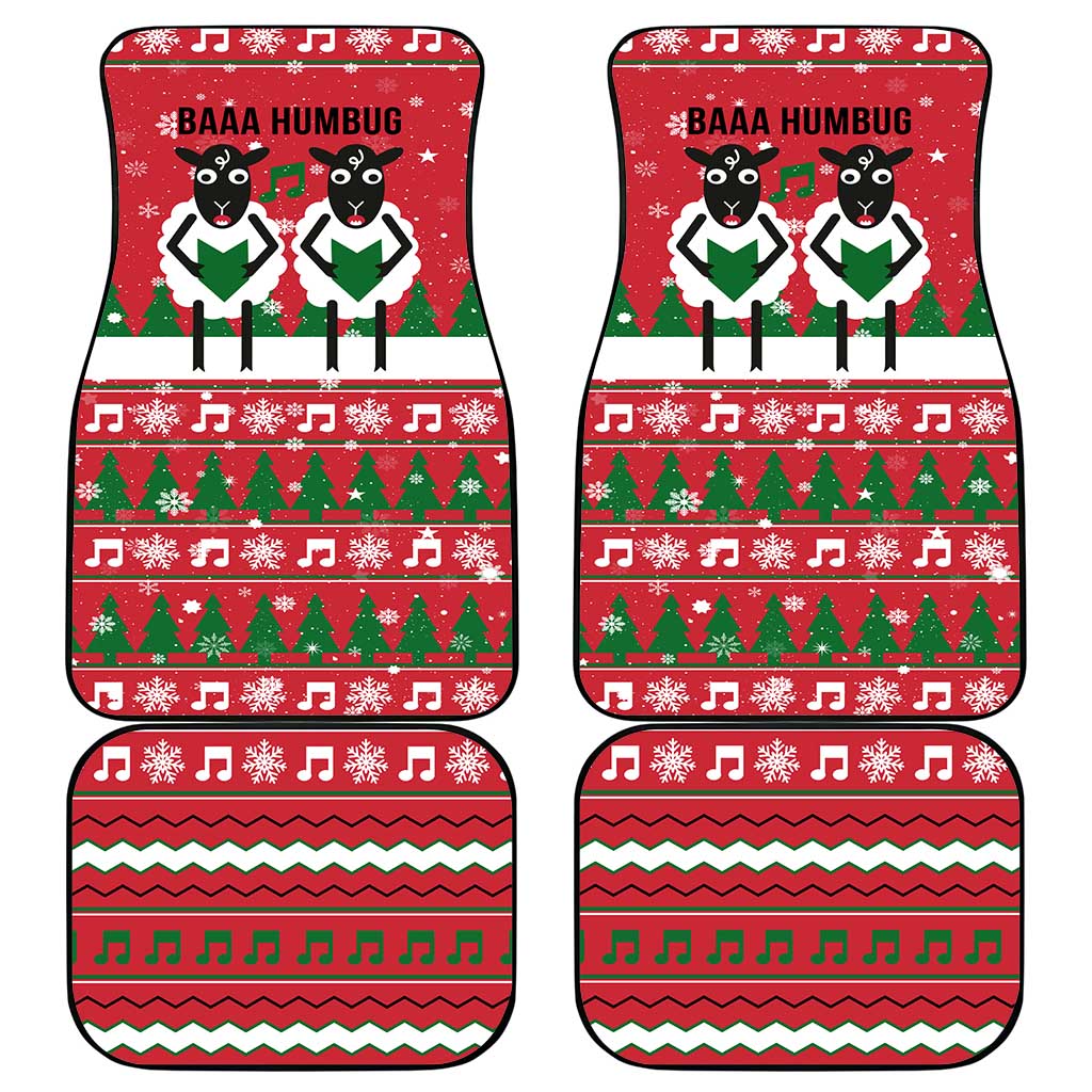Vintage Sheep Music Christmas Car Mats Xmas Holiday Patterns - Wonder Print Shop
