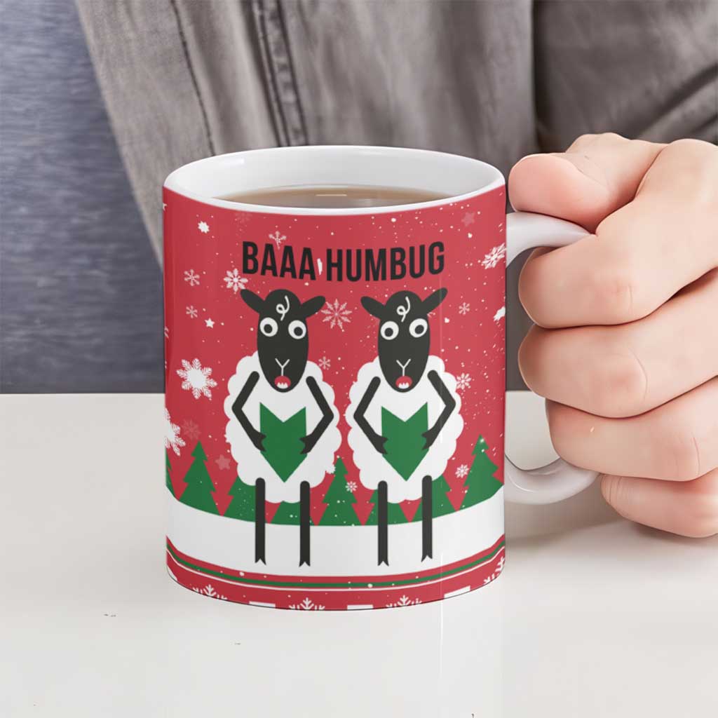 Vintage Sheep Music Christmas Ceramic Mug Xmas Holiday Patterns - Wonder Print Shop
