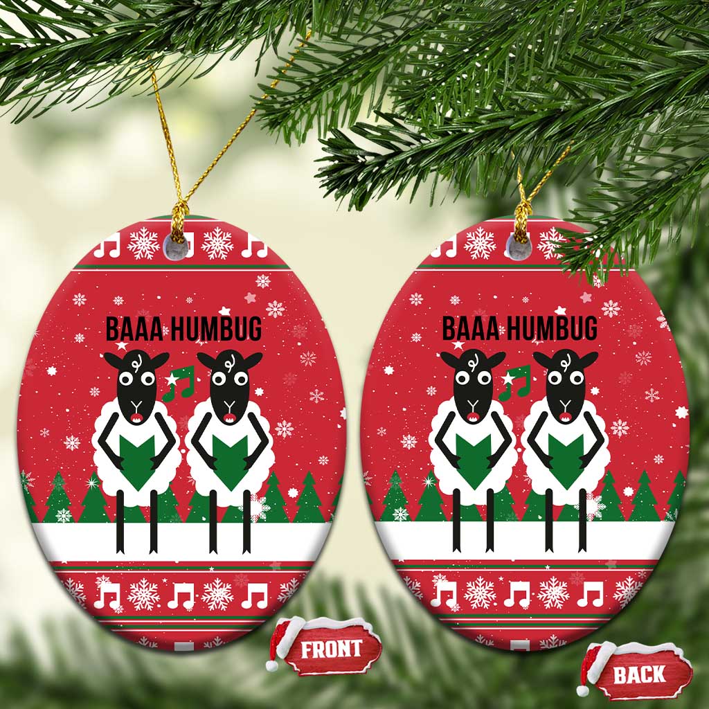 Vintage Sheep Music Christmas Ceramic Ornament Xmas Holiday Patterns - Wonder Print Shop