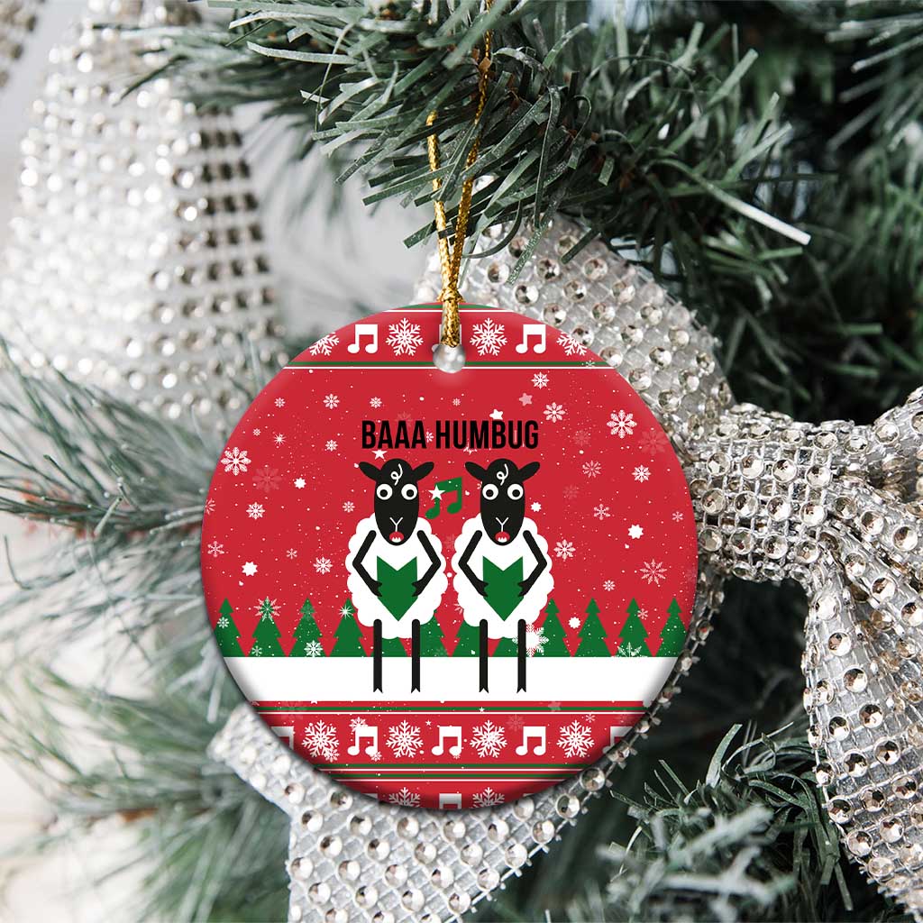 Vintage Sheep Music Christmas Ceramic Ornament Xmas Holiday Patterns - Wonder Print Shop
