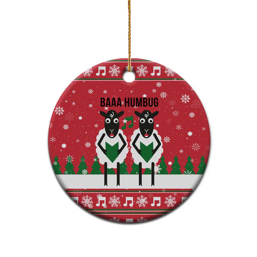 Vintage Sheep Music Christmas Ceramic Ornament Xmas Holiday Patterns - Wonder Print Shop