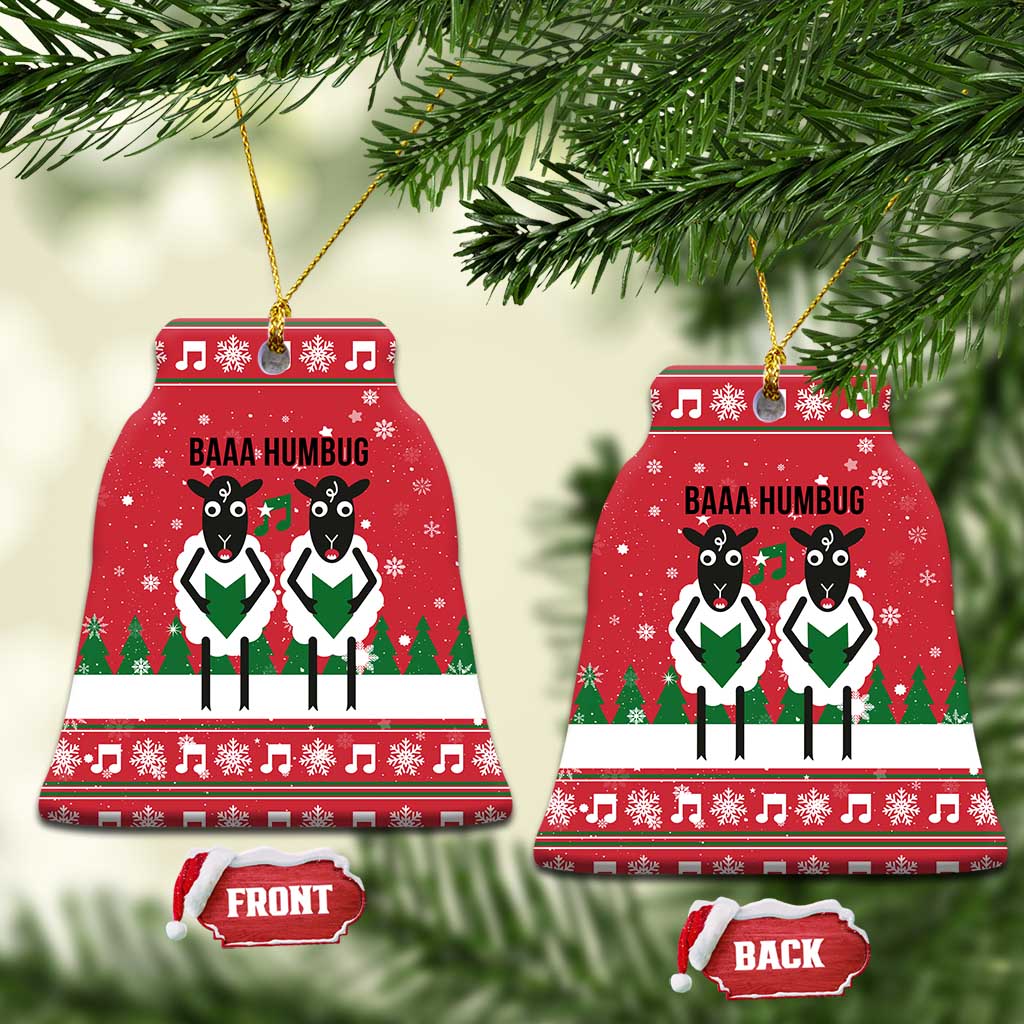 Vintage Sheep Music Christmas Ceramic Ornament Xmas Holiday Patterns - Wonder Print Shop