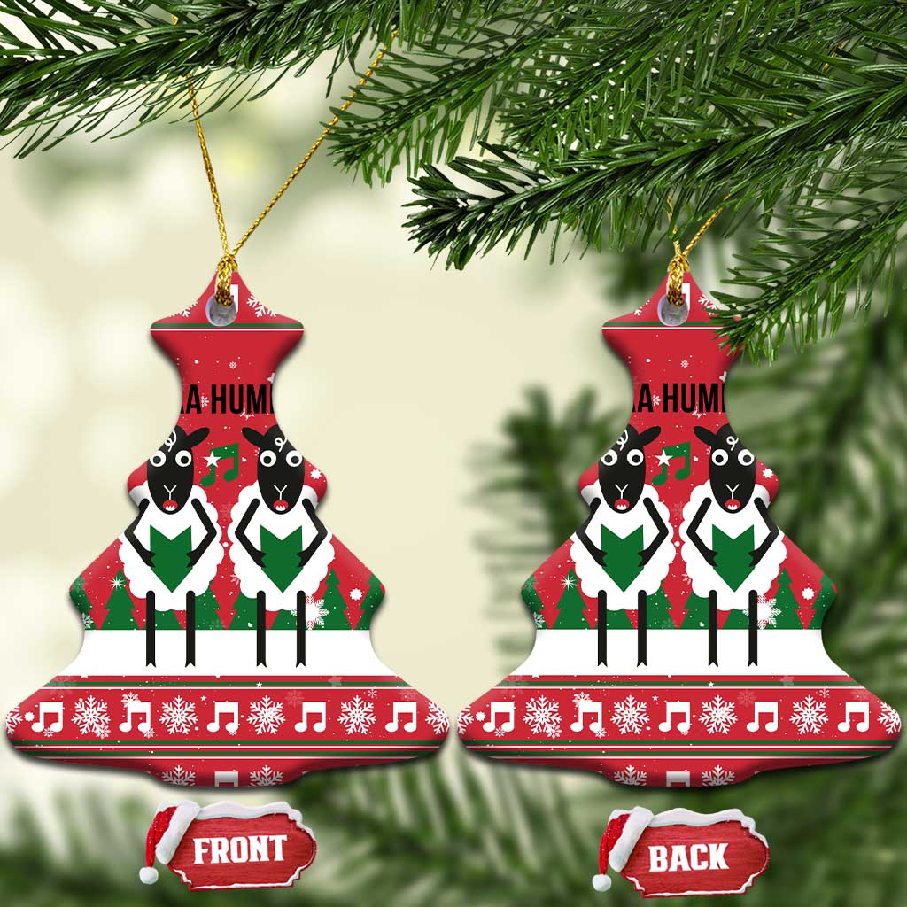 Vintage Sheep Music Christmas Ceramic Ornament Xmas Holiday Patterns - Wonder Print Shop