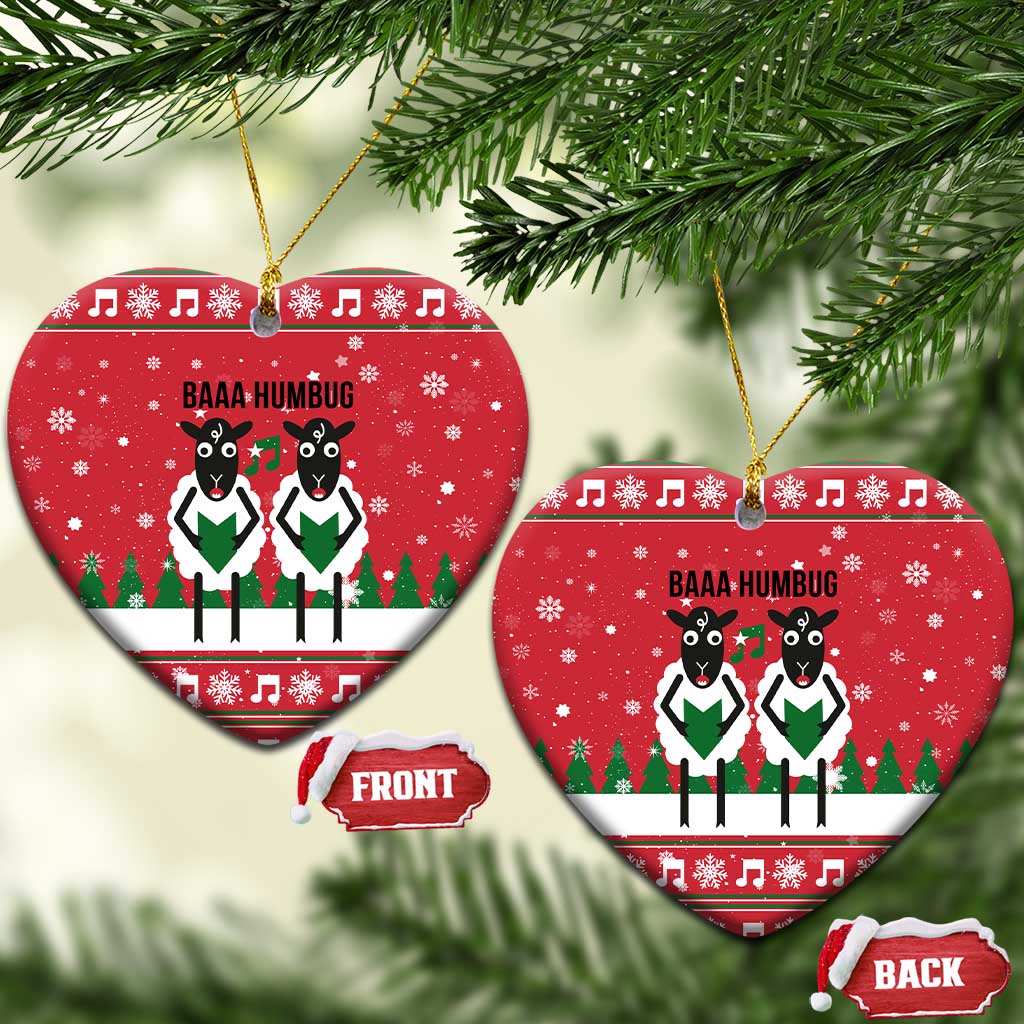 Vintage Sheep Music Christmas Ceramic Ornament Xmas Holiday Patterns - Wonder Print Shop