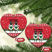 Vintage Sheep Music Christmas Ceramic Ornament Xmas Holiday Patterns - Wonder Print Shop