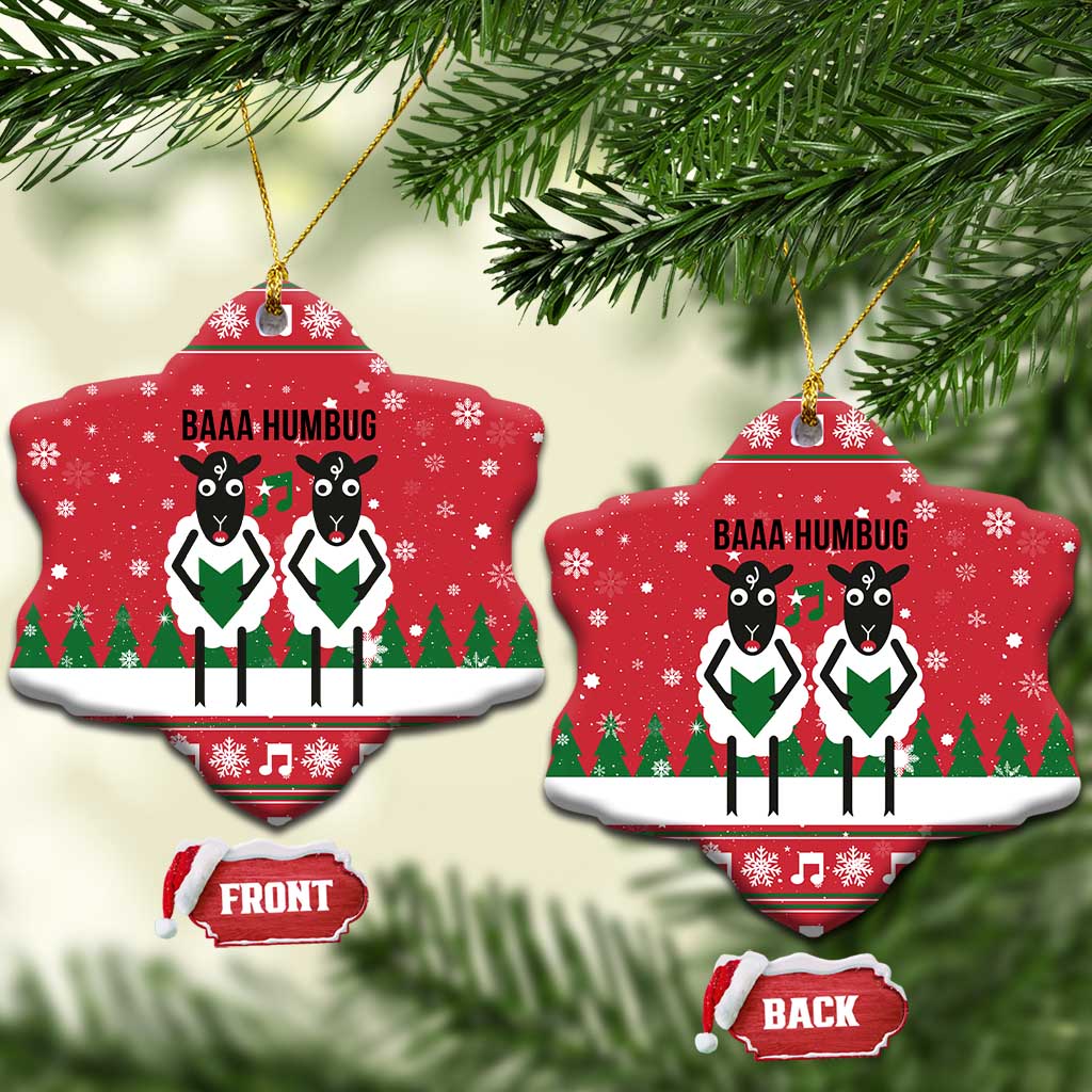 Vintage Sheep Music Christmas Ceramic Ornament Xmas Holiday Patterns - Wonder Print Shop