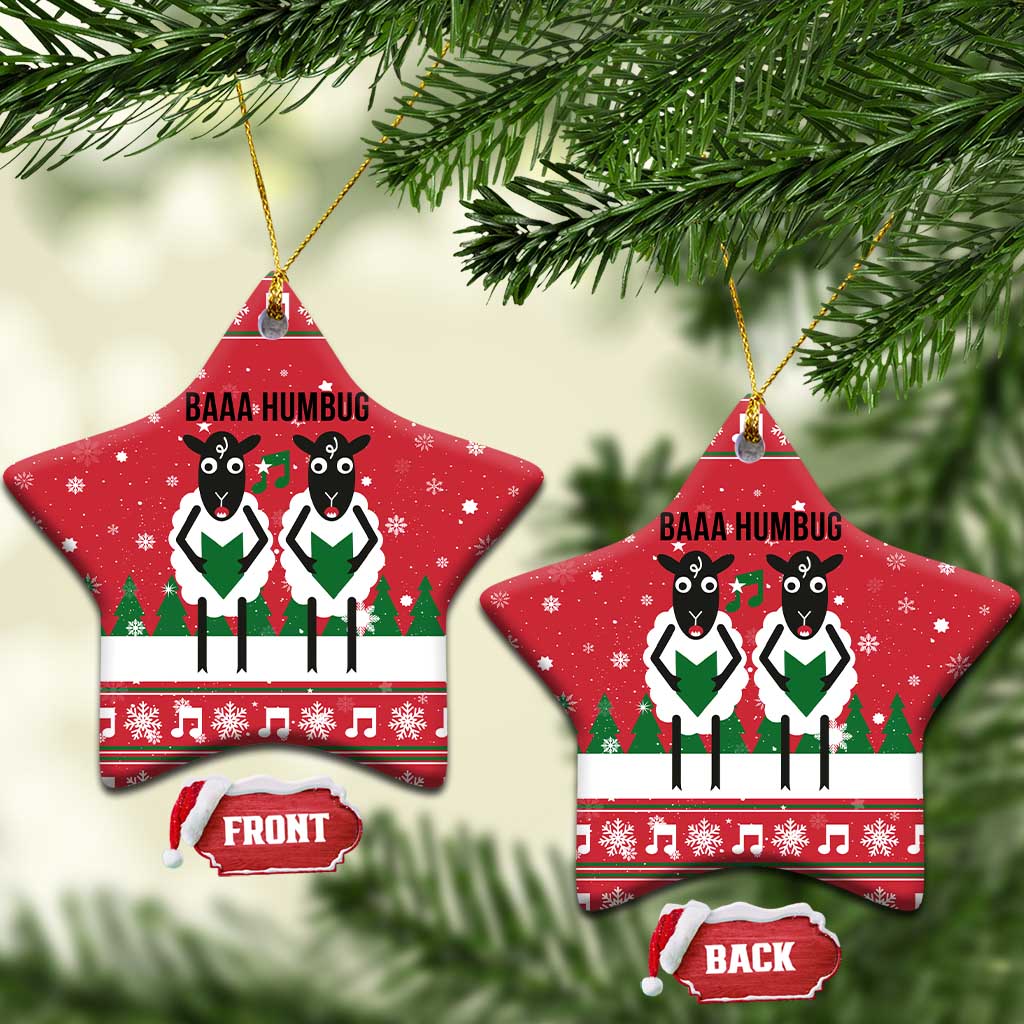 Vintage Sheep Music Christmas Ceramic Ornament Xmas Holiday Patterns - Wonder Print Shop