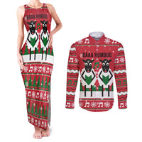 Vintage Sheep Music Christmas Couples Matching Tank Maxi Dress and Long Sleeve Button Shirt Xmas Holiday Patterns - Wonder Print Shop