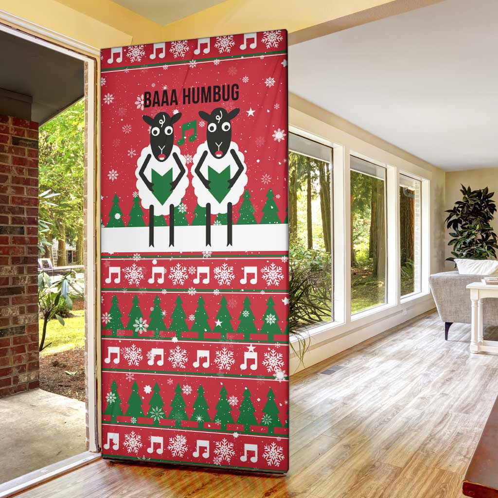 Vintage Sheep Music Christmas Door Cover Xmas Holiday Patterns - Wonder Print Shop