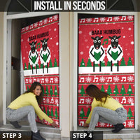 Vintage Sheep Music Christmas Door Cover Xmas Holiday Patterns - Wonder Print Shop