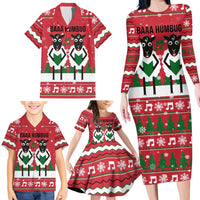 Vintage Sheep Music Christmas Family Matching Long Sleeve Bodycon Dress and Hawaiian Shirt Xmas Holiday Patterns - Wonder Print Shop