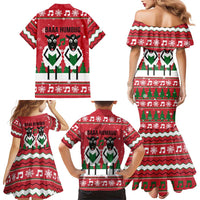 Vintage Sheep Music Christmas Family Matching Mermaid Dress and Hawaiian Shirt Xmas Holiday Patterns - Wonder Print Shop