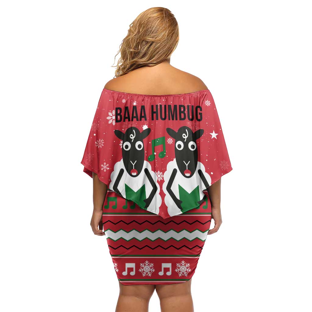 Vintage Sheep Music Christmas Family Matching Off Shoulder Short Dress and Hawaiian Shirt Xmas Holiday Patterns - Wonder Print Shop