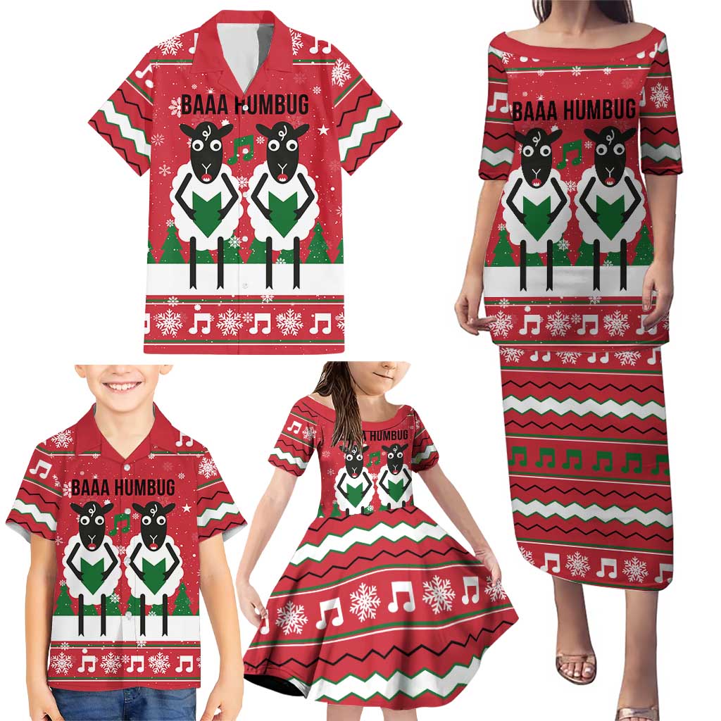 Vintage Sheep Music Christmas Family Matching Puletasi and Hawaiian Shirt Xmas Holiday Patterns - Wonder Print Shop