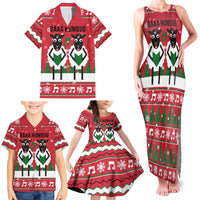 Vintage Sheep Music Christmas Family Matching Tank Maxi Dress and Hawaiian Shirt Xmas Holiday Patterns - Wonder Print Shop