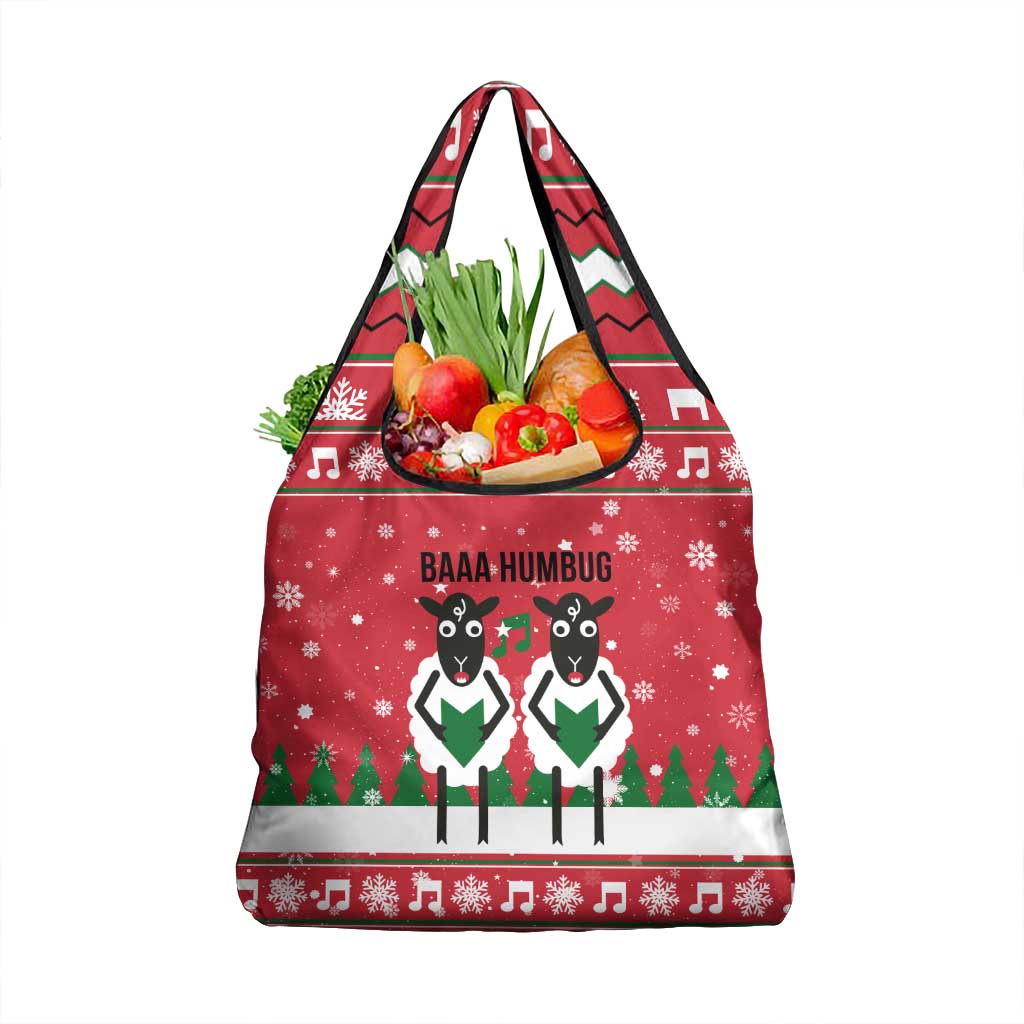 Vintage Sheep Music Christmas Grocery Bag Xmas Holiday Patterns - Wonder Print Shop