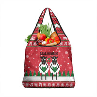 Vintage Sheep Music Christmas Grocery Bag Xmas Holiday Patterns - Wonder Print Shop