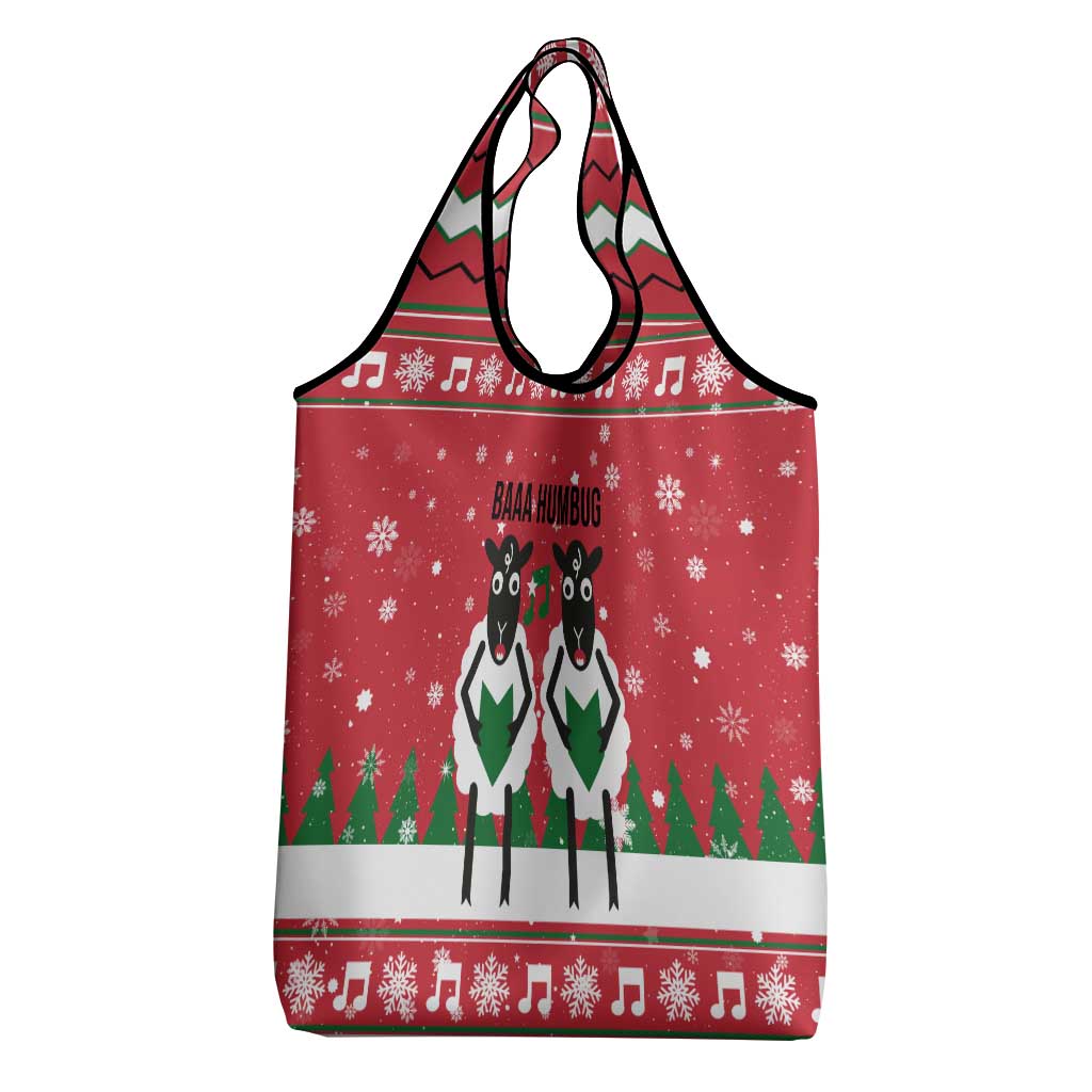 Vintage Sheep Music Christmas Grocery Bag Xmas Holiday Patterns - Wonder Print Shop