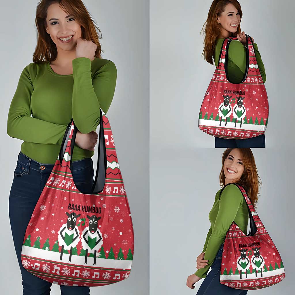 Vintage Sheep Music Christmas Grocery Bag Xmas Holiday Patterns - Wonder Print Shop