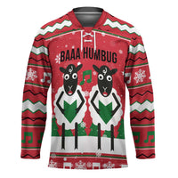 Vintage Sheep Music Christmas Hockey Jersey Xmas Holiday Patterns - Wonder Print Shop