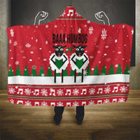 Vintage Sheep Music Christmas Hooded Blanket Xmas Holiday Patterns - Wonder Print Shop