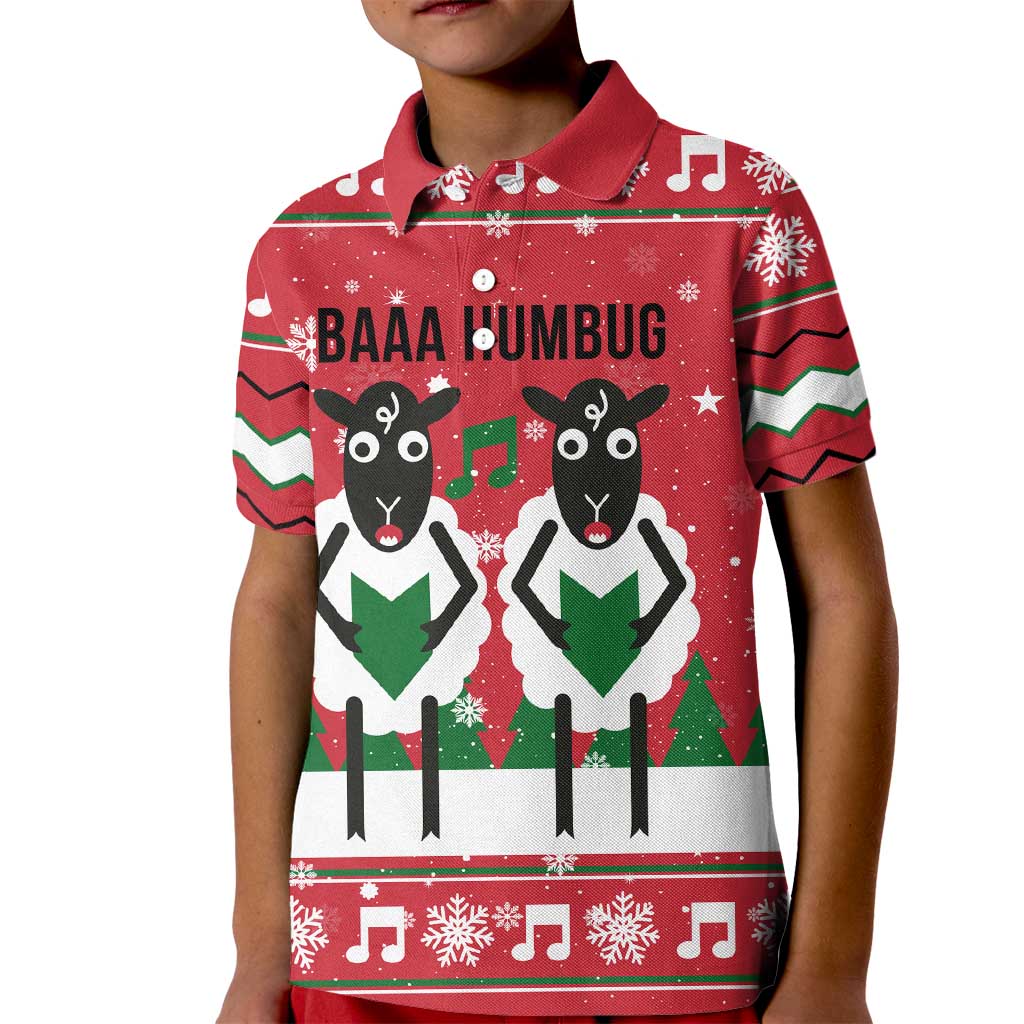 Vintage Sheep Music Christmas Kid Polo Shirt Xmas Holiday Patterns - Wonder Print Shop