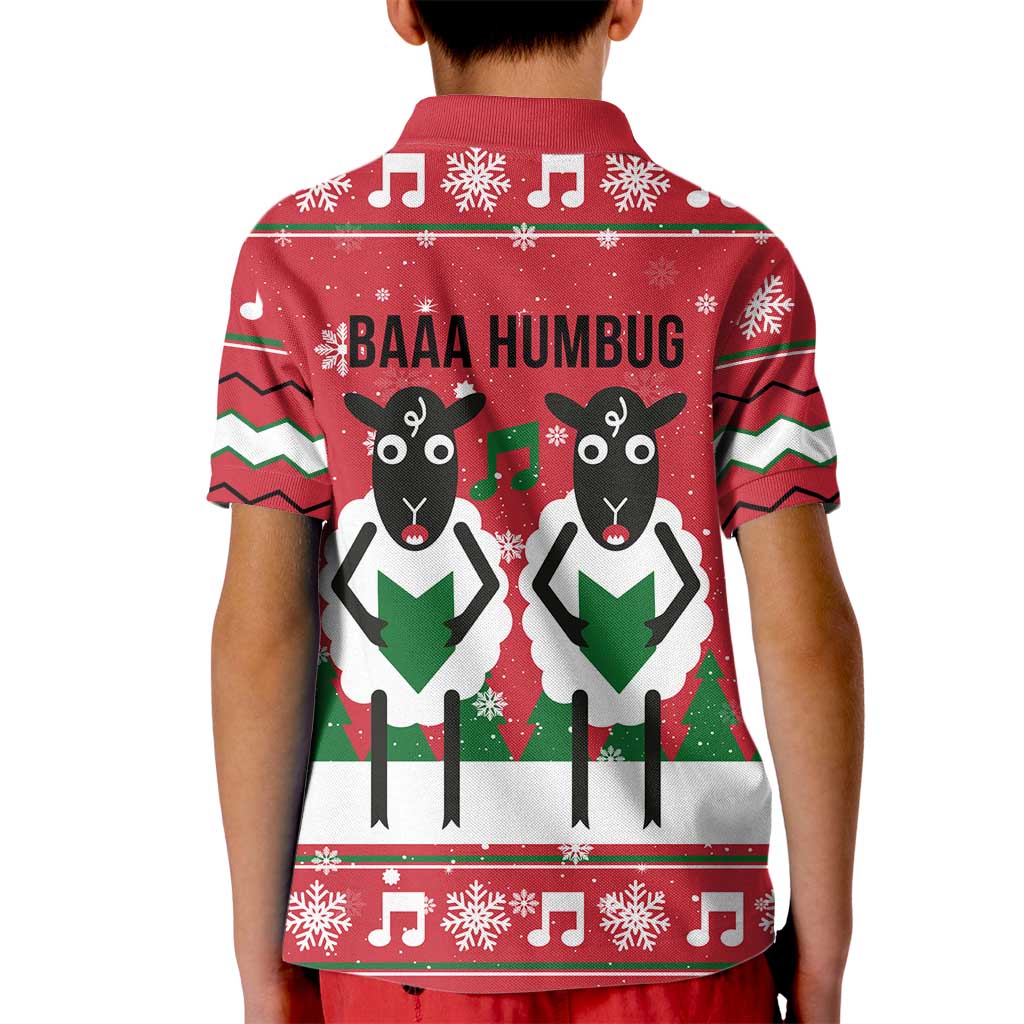 Vintage Sheep Music Christmas Kid Polo Shirt Xmas Holiday Patterns - Wonder Print Shop