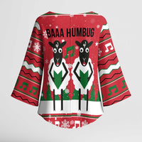Vintage Sheep Music Christmas Kimono Sleeve Blouse Xmas Holiday Patterns - Wonder Print Shop