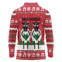 Vintage Sheep Music Christmas Long Sleeve Polo Shirt Xmas Holiday Patterns - Wonder Print Shop