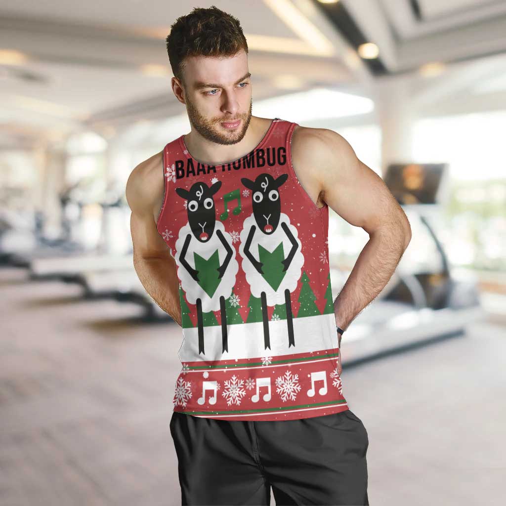 Vintage Sheep Music Christmas Men Tank Top Xmas Holiday Patterns - Wonder Print Shop