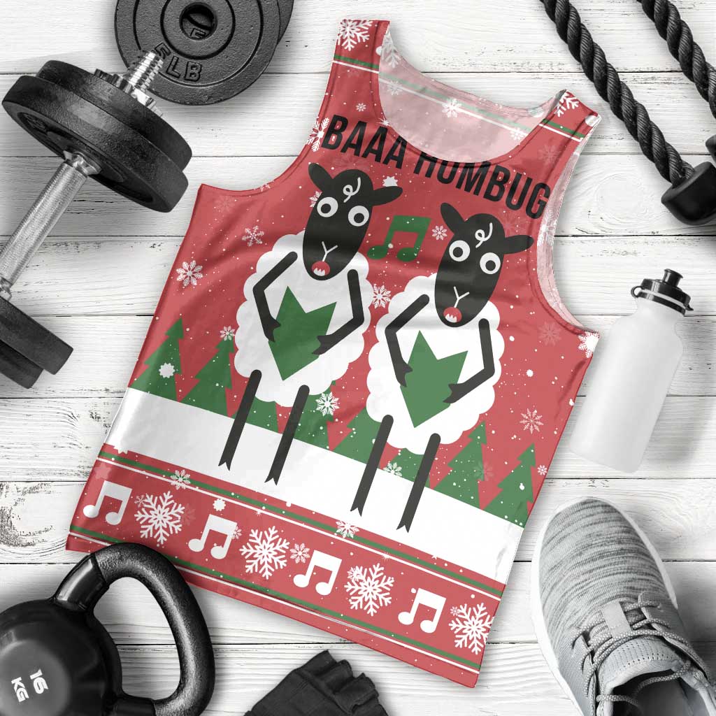 Vintage Sheep Music Christmas Men Tank Top Xmas Holiday Patterns - Wonder Print Shop