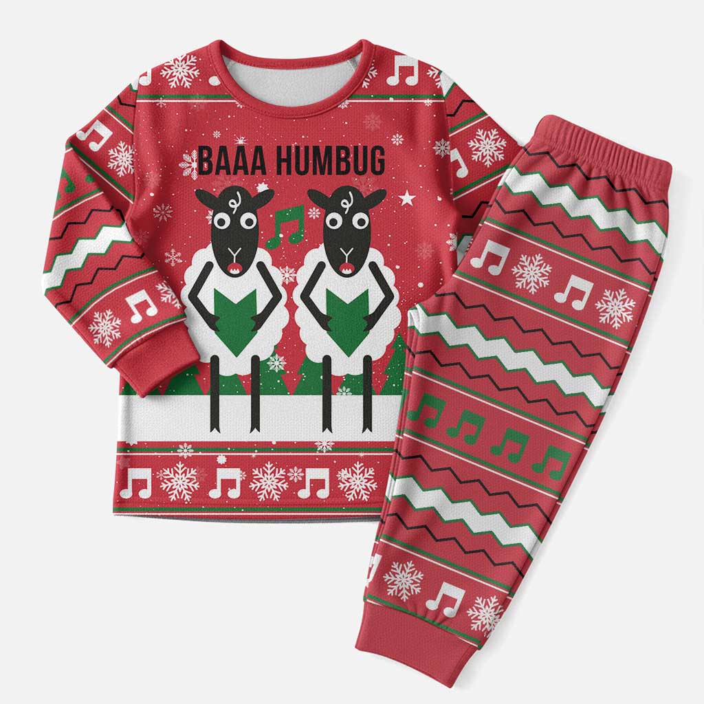 Vintage Sheep Music Christmas Pajama Set Xmas Holiday Patterns - Wonder Print Shop