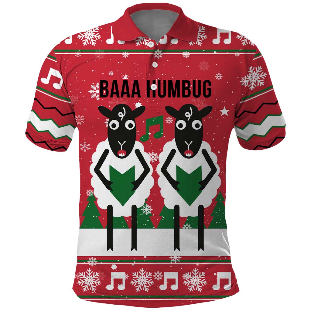 Vintage Sheep Music Christmas Polo Shirt Xmas Holiday Patterns - Wonder Print Shop