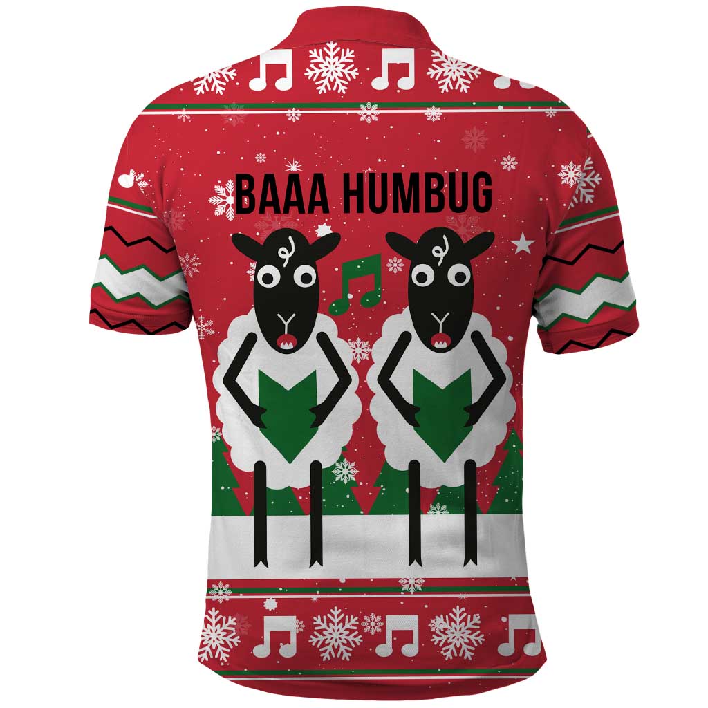 Vintage Sheep Music Christmas Polo Shirt Xmas Holiday Patterns - Wonder Print Shop