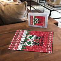 Vintage Sheep Music Christmas Puzzle Xmas Holiday Patterns - Wonder Print Shop