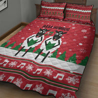 Vintage Sheep Music Christmas Quilt Bed Set Xmas Holiday Patterns - Wonder Print Shop