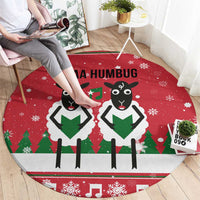 Vintage Sheep Music Christmas Round Carpet Xmas Holiday Patterns - Wonder Print Shop