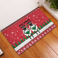 Vintage Sheep Music Christmas Rubber Doormat Xmas Holiday Patterns - Wonder Print Shop