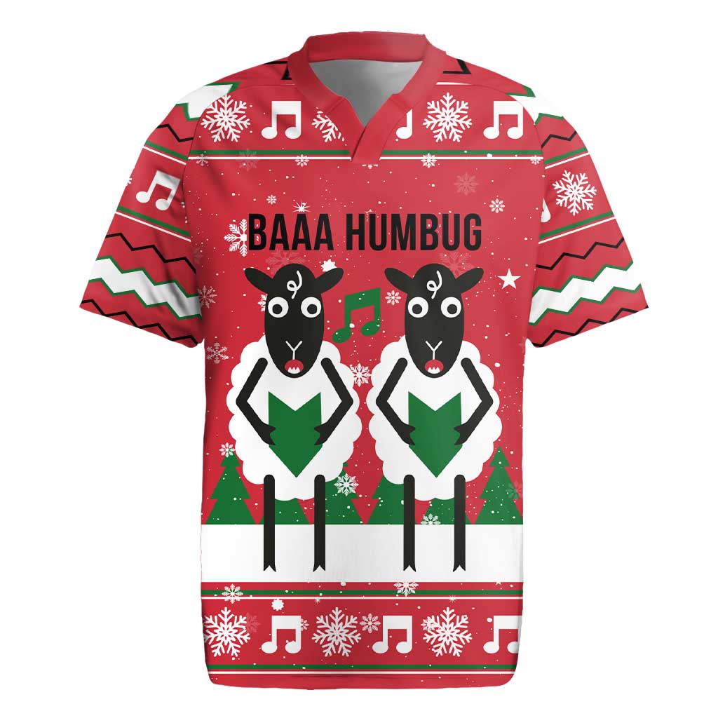 Vintage Sheep Music Christmas Rugby Jersey Xmas Holiday Patterns - Wonder Print Shop