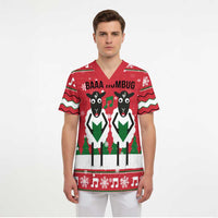 Vintage Sheep Music Christmas Scrub Top Xmas Holiday Patterns - Wonder Print Shop