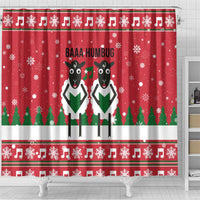 Vintage Sheep Music Christmas Shower Curtain Xmas Holiday Patterns - Wonder Print Shop