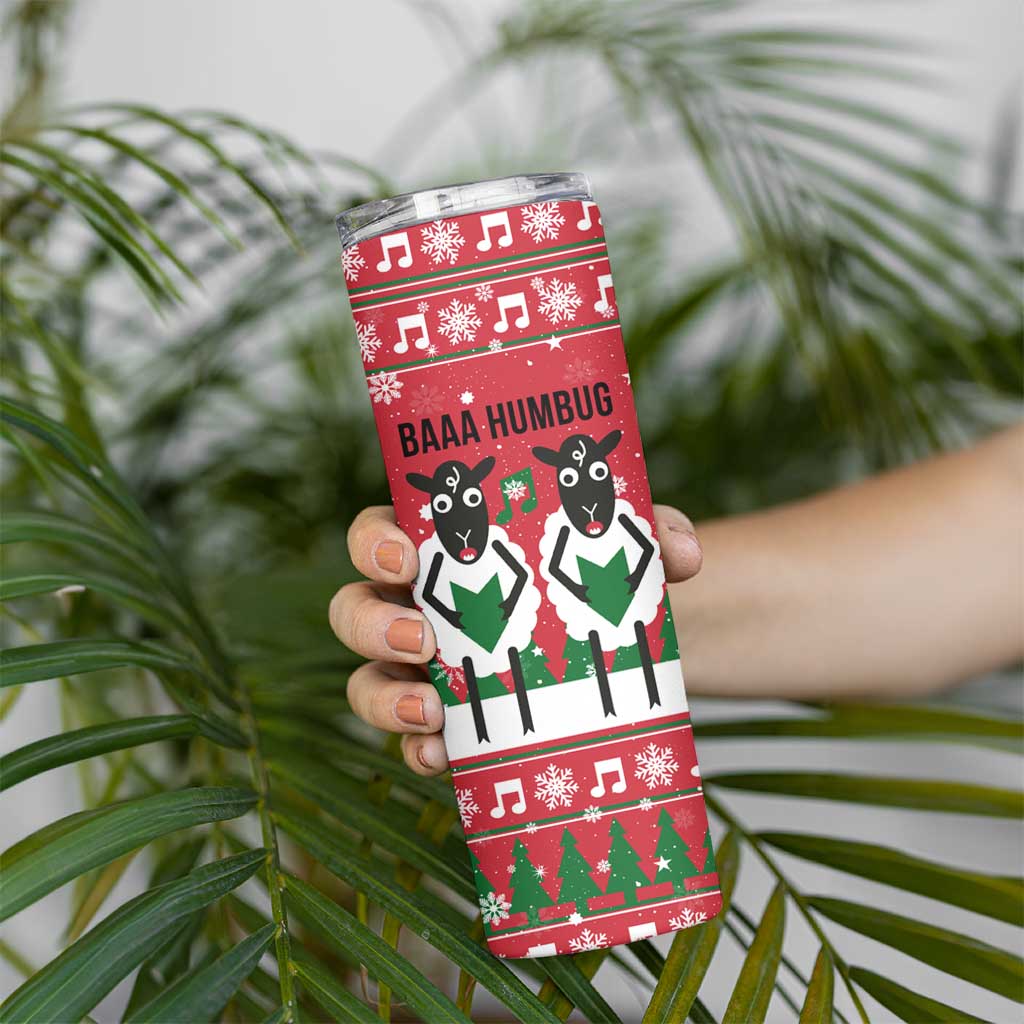 Vintage Sheep Music Christmas Skinny Tumbler Xmas Holiday Patterns - Wonder Print Shop