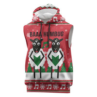 Vintage Sheep Music Christmas Sleeveless Hoodie Xmas Holiday Patterns - Wonder Print Shop