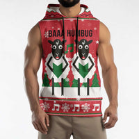 Vintage Sheep Music Christmas Sleeveless Hoodie Xmas Holiday Patterns - Wonder Print Shop