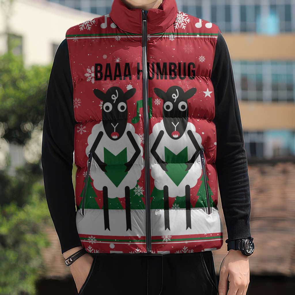 Vintage Sheep Music Christmas Sleeveless Puffer Jacket Xmas Holiday Patterns - Wonder Print Shop