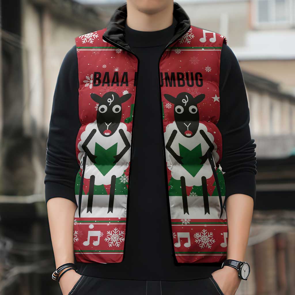 Vintage Sheep Music Christmas Sleeveless Puffer Jacket Xmas Holiday Patterns - Wonder Print Shop